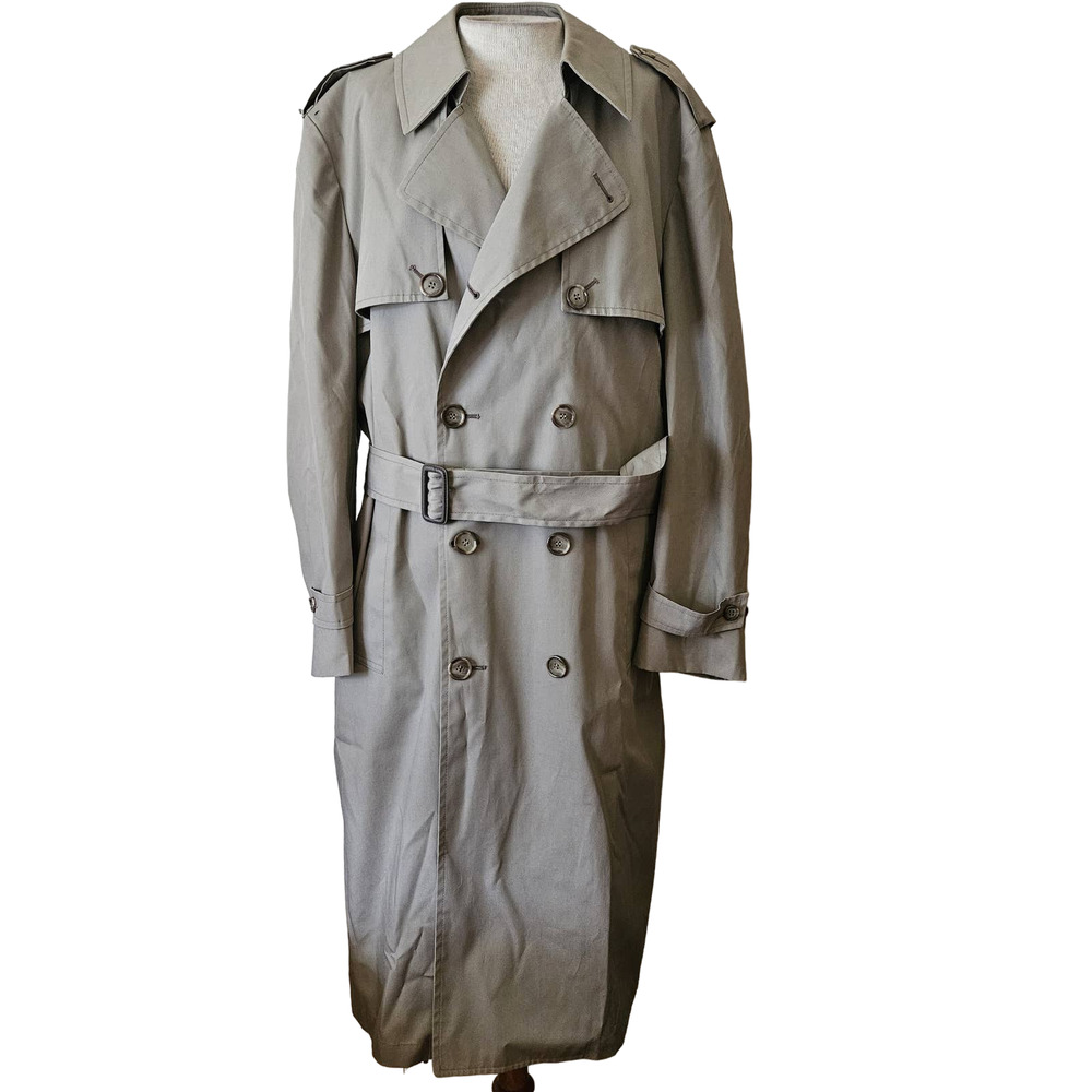 Vintage Khaki Trench Coat Size 42